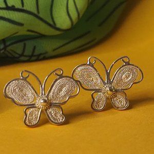 Filigree Earrings, filigree 100% handmade silver 925. Filigrana.